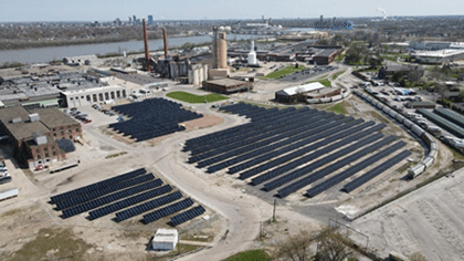 The thin film solar panels in Rossford plant