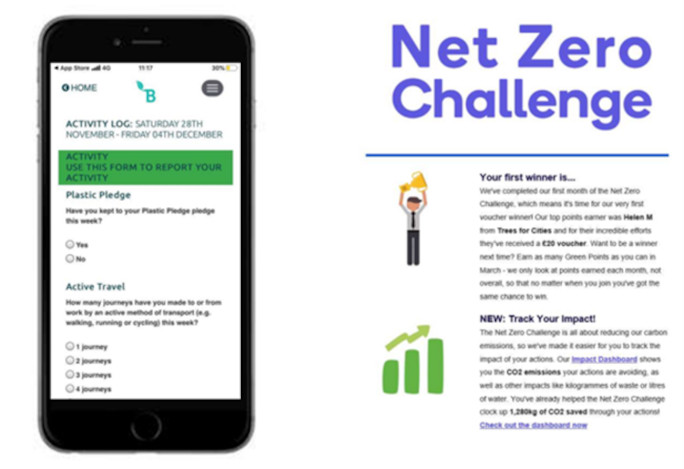This is a image of Net Zero Challenge platform