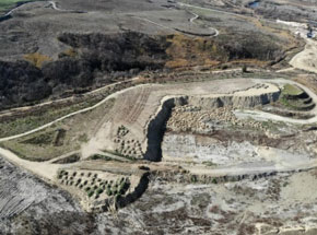 Re-filling and restoration of the sand quarry at Melfi